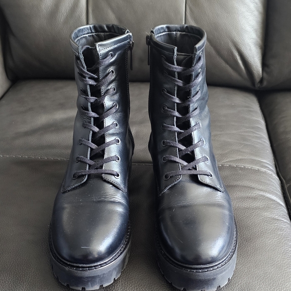 Thursday Boot Company Black Leather Combat Boots - Picture 1 of 15